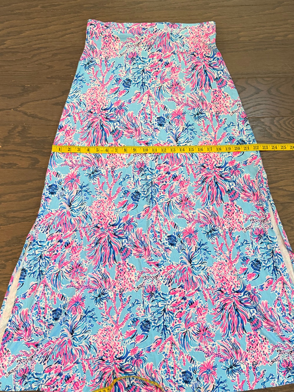 Lilly Pulitzer Adea Maxi Skirt – Celestial Blue Seek & Sea – Size Medium - Picture 6 of 9
